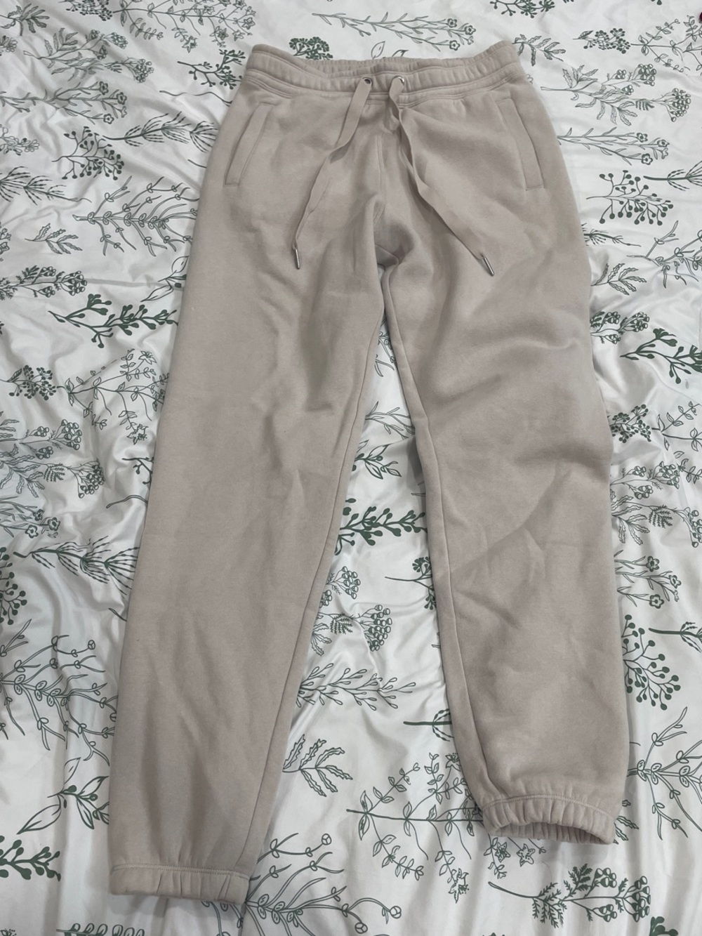 Calvin Klein Beige Drawstring Jogger Sweatpants